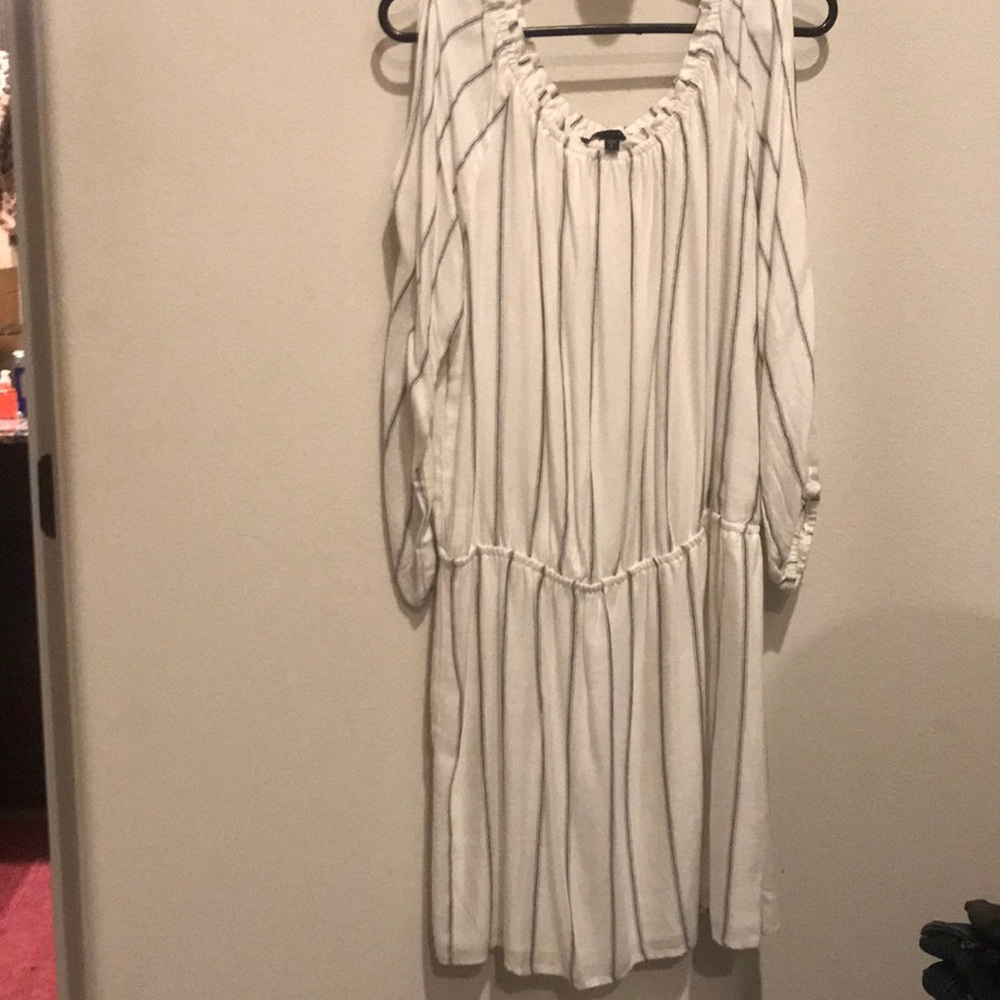 Sanctuary brand bluewhite ticking short dress